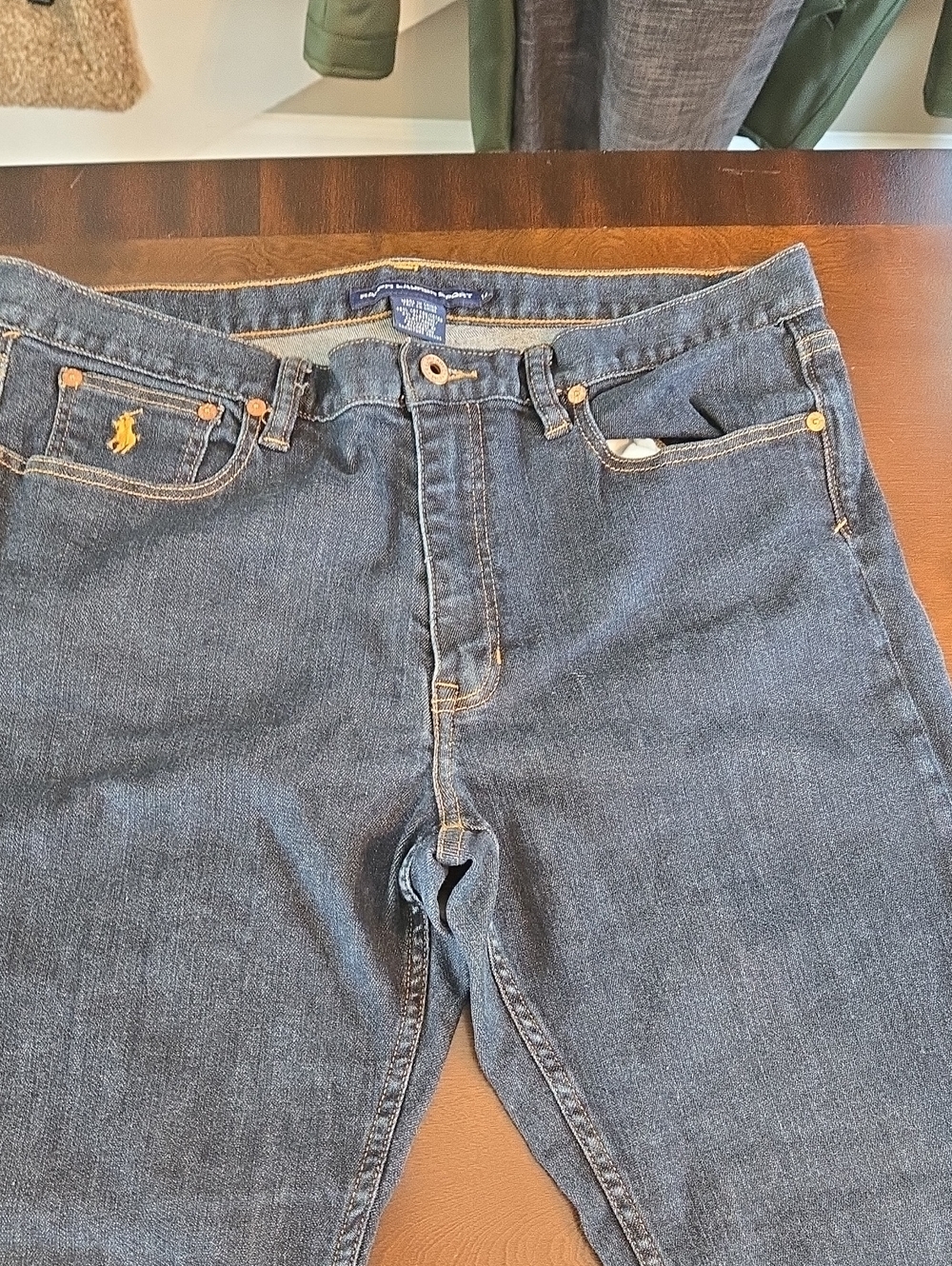 Polo by Ralph Lauren Men's Dark Blue Relaxed Denim Jeans